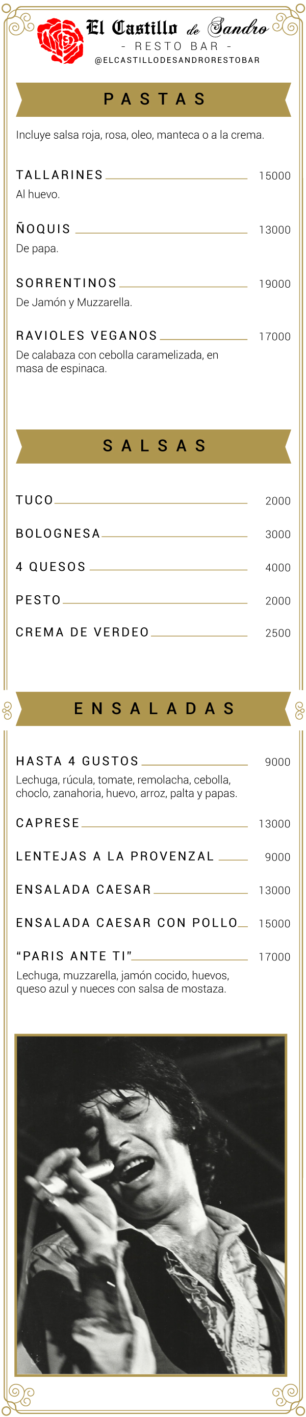 Pastas y ensaladas